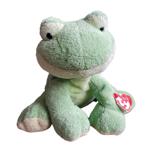 2016 Ty Pluffies Leapers the frog - Picture 1 of 9